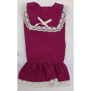 Vintage 1984 Mattel My First Barbie Easy On Fashion #7920 Maroon Dress 1980s 80s